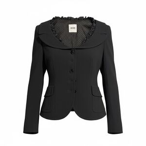 Moschino Ruffled Black Blazer